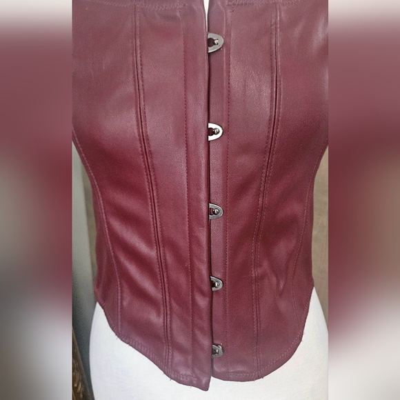 Urban Outfitters Burgundy Corset Top - Picture 9 of 14